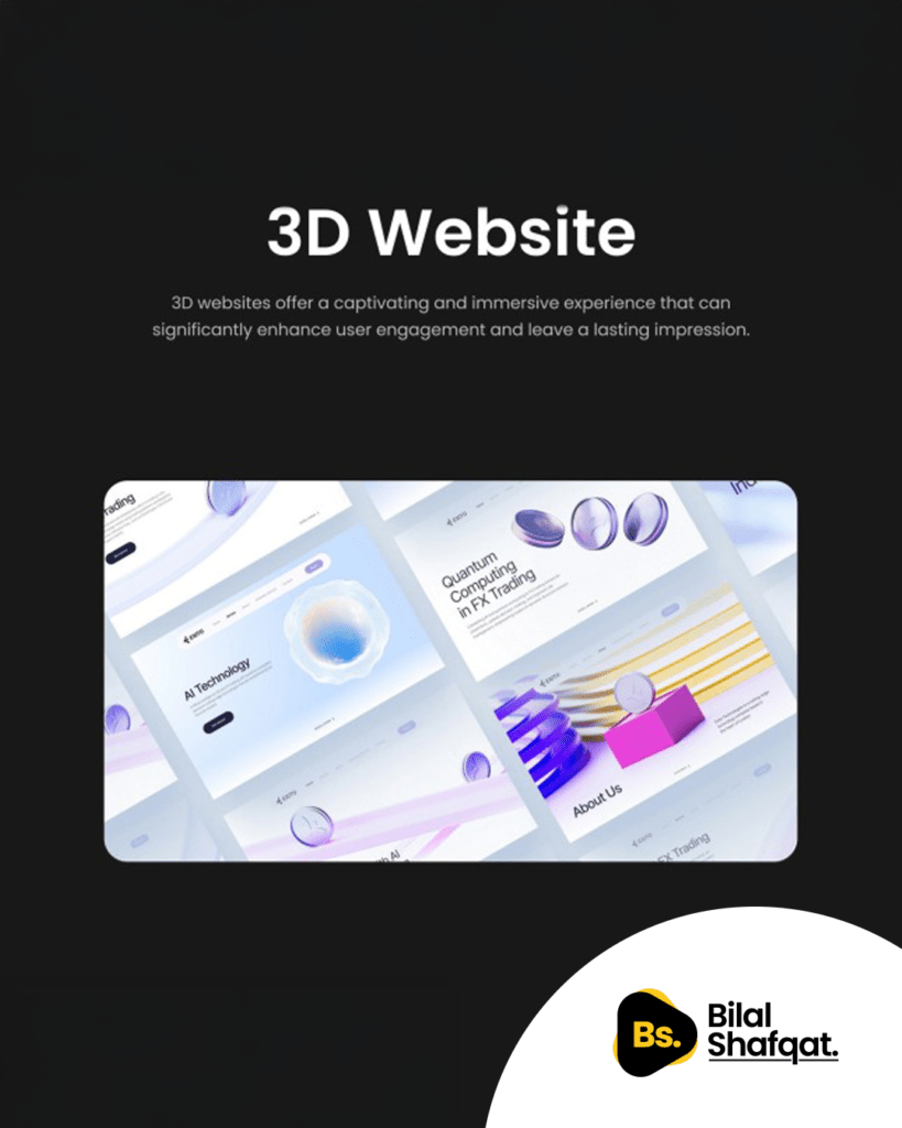 3D Website Elements Immersive and Engaging bilal shafqat