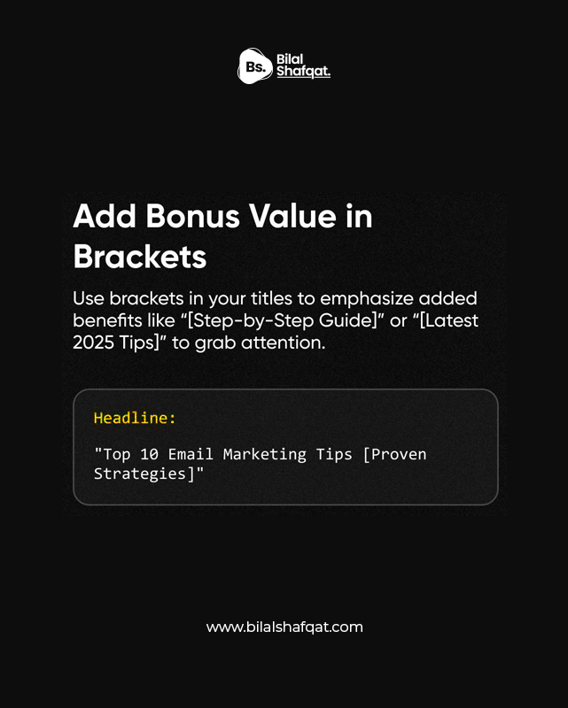 Add Bonus Value in Brackets bilal shafqat