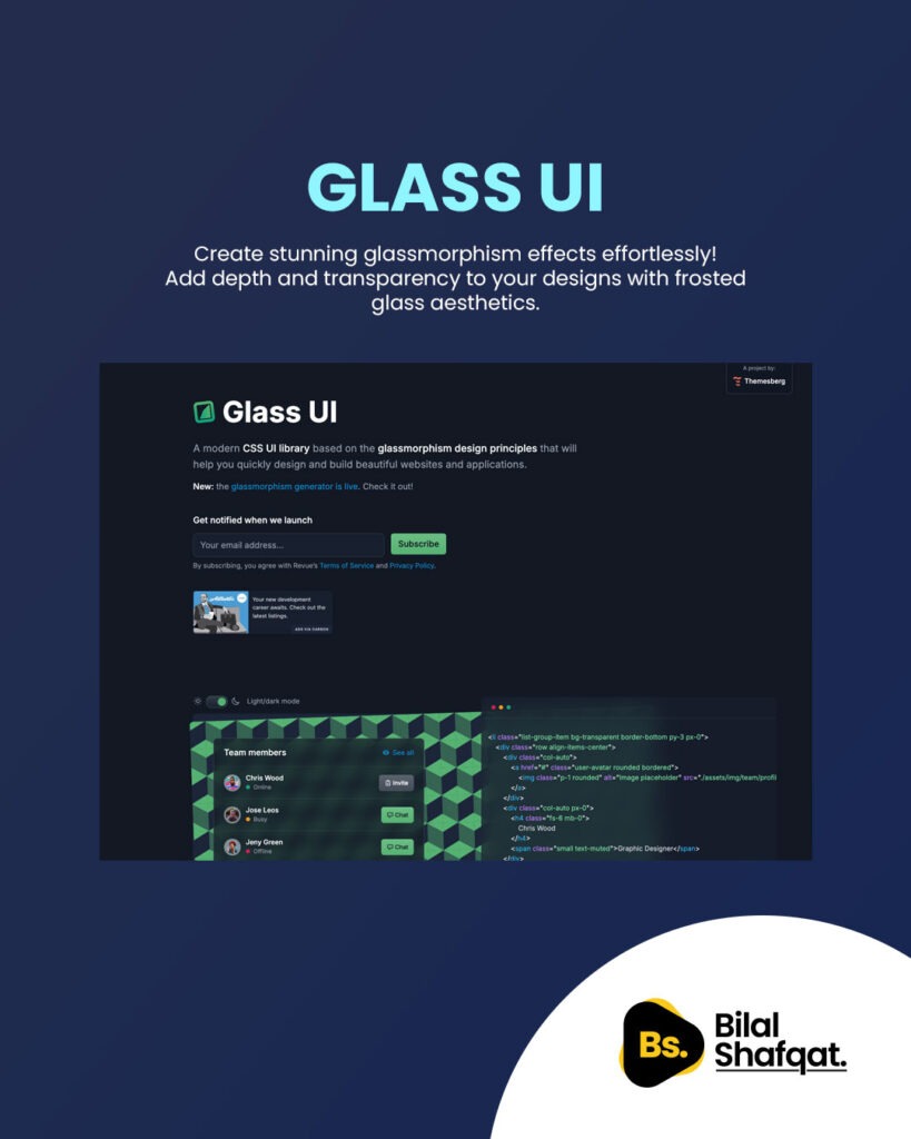 Glass UI Effortless Glassmorphism Design bilal shafqat