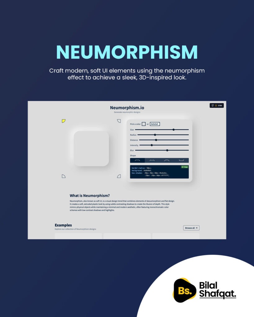 Neumorphism Soft, Modern UI Design