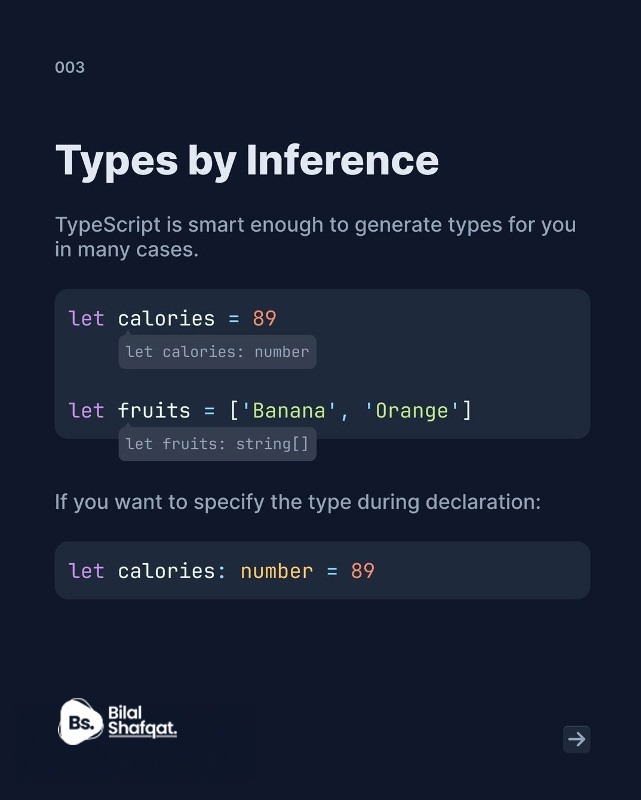 TypeScript Guide for JavaScript Programmer what is typescript types of inference bilal shafqat