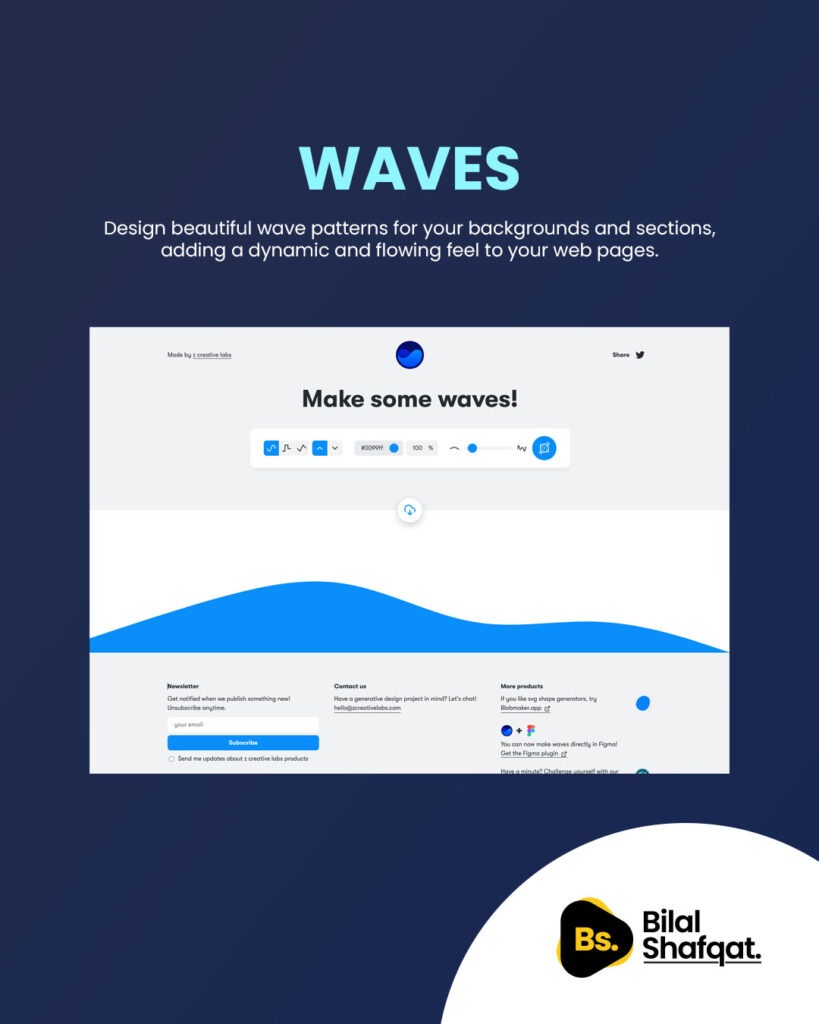 Waves Create Flowing Backgrounds bilal shafqat