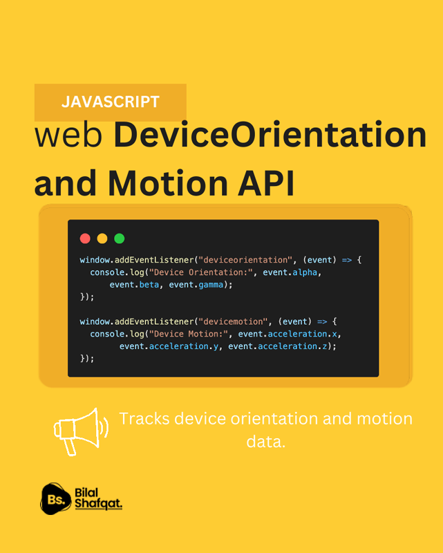 Web Device Orientation and Motion API