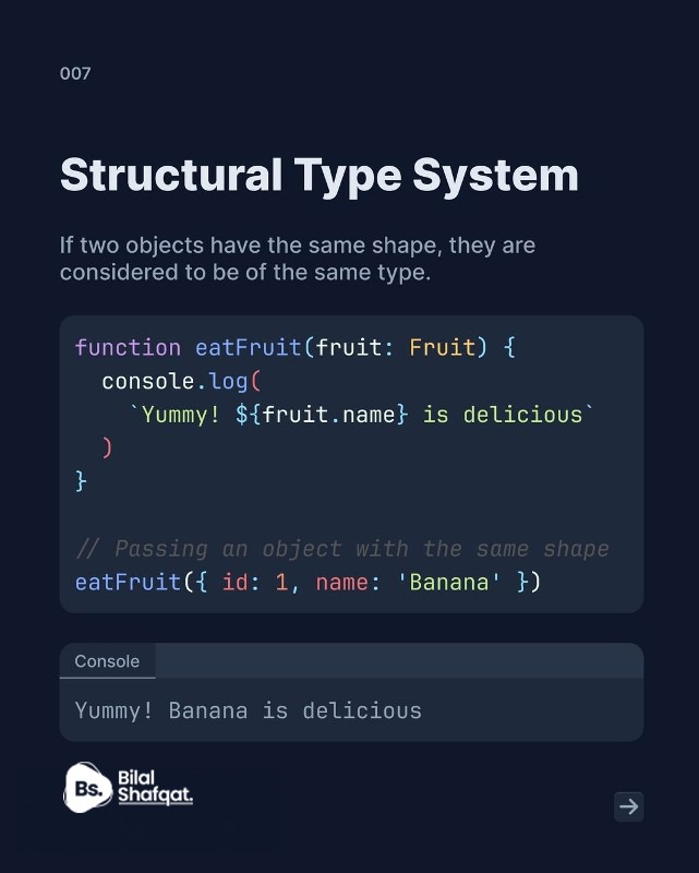 typescript structural type system bilal shafqat