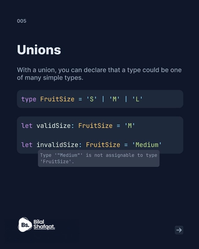 typescript unions bilal shafqat