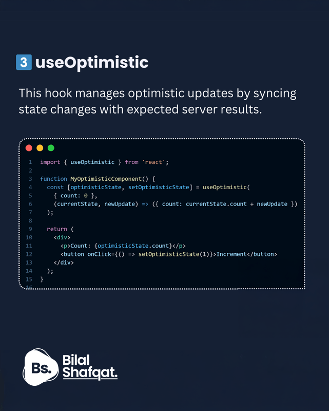 useOptimistic bilal shafqat