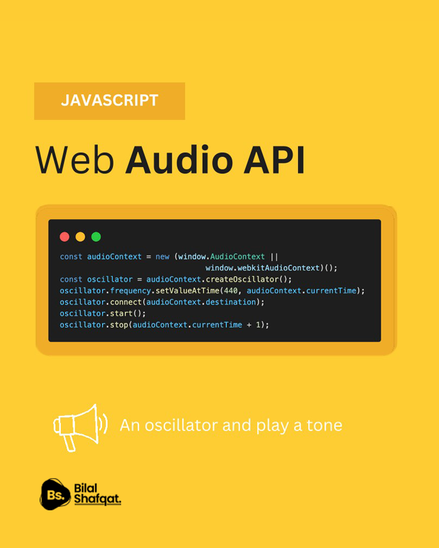 web audio api bilal shafqat