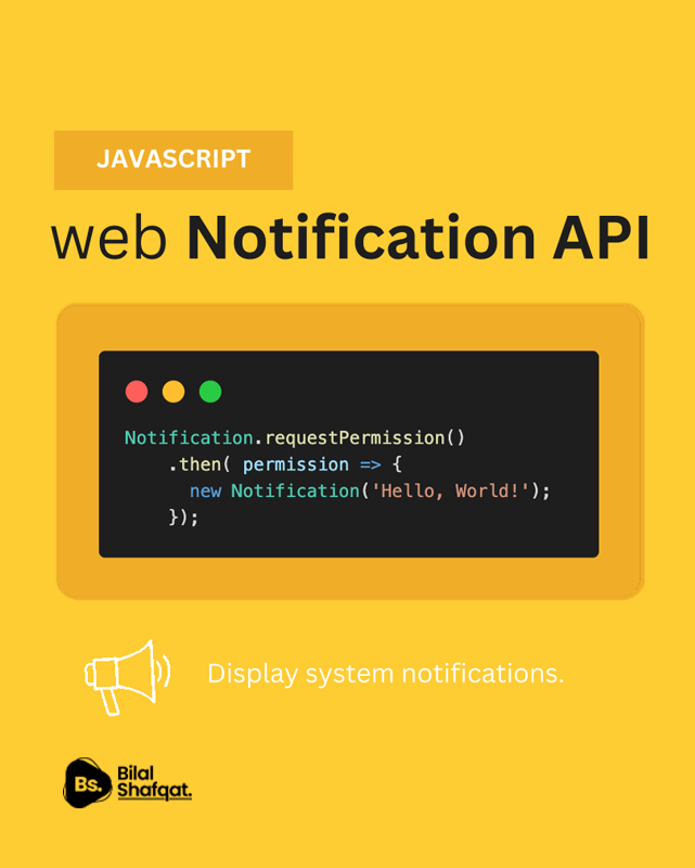 web notification api bilal shafqat