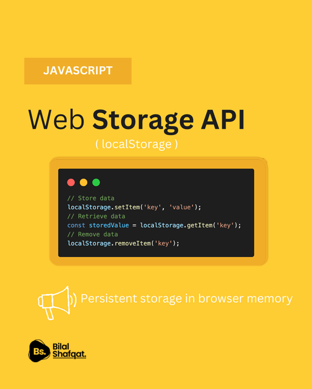 web storage api bilal shafqat
