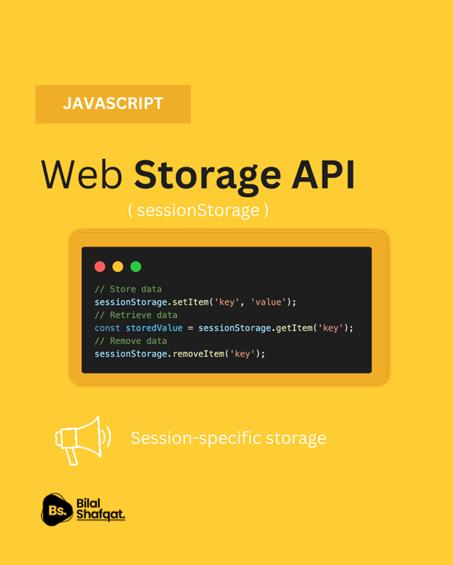 web storage api session storage bilal shafqat