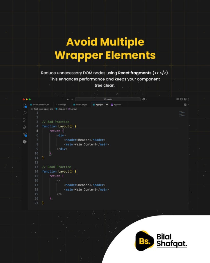 Avoid Multiple Wrapper Elements bilal shafqat