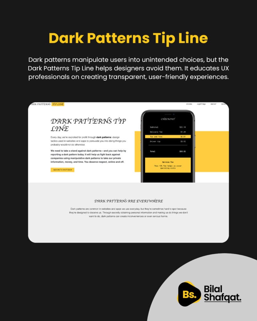 Dark Patterns Tip Line bilal shafqat