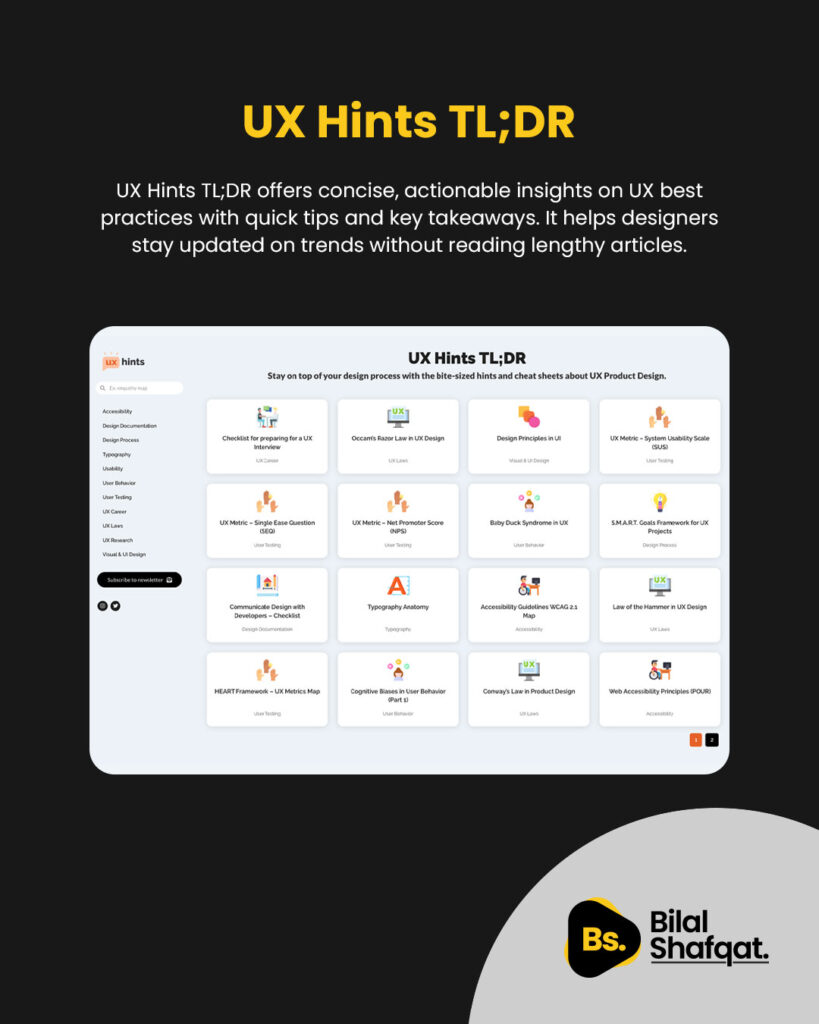 UX Hints TL;DR