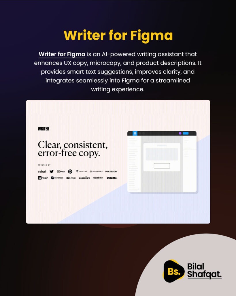 Writer for Figma ai powered figma plugin bilal shafqat