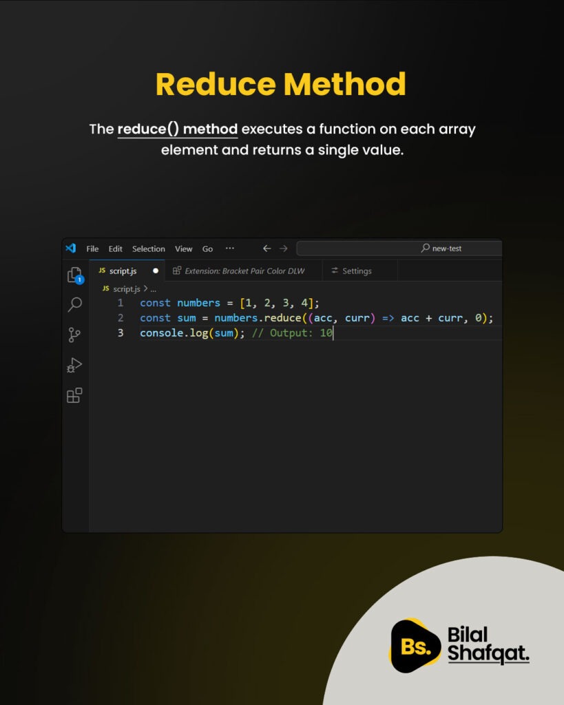 Reduce Method bilal shafqat