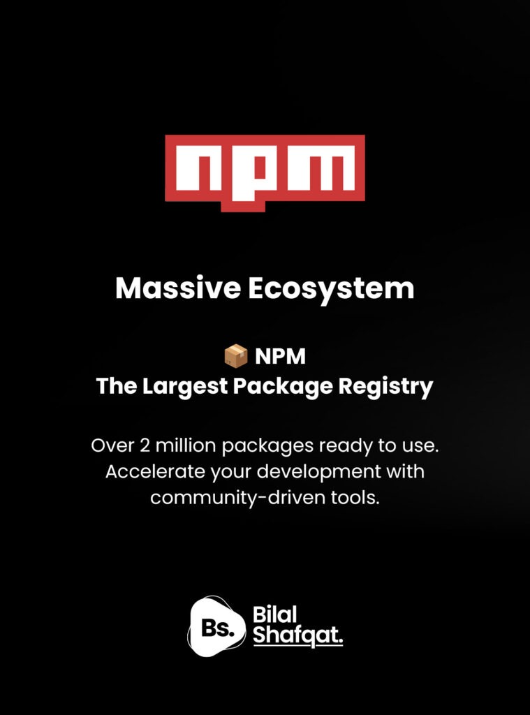 The npm Ecosystem: Millions of Packages bilal shafqat